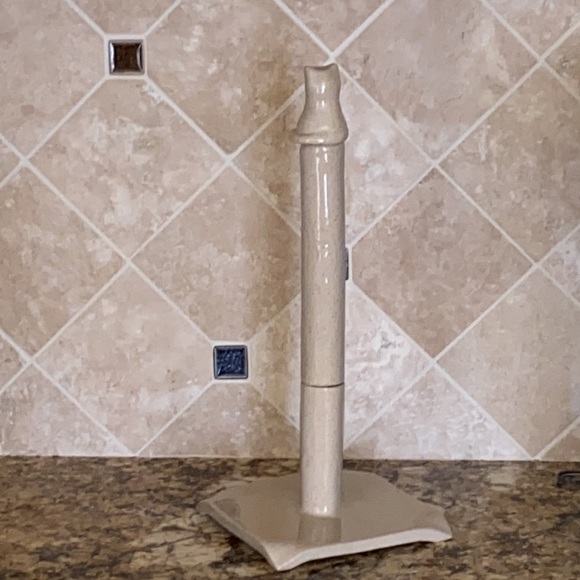 Handmade Ceramic Cat Themed Paper Towel Holder or Toilet Paper Roll Holder New - Picture 4 of 9